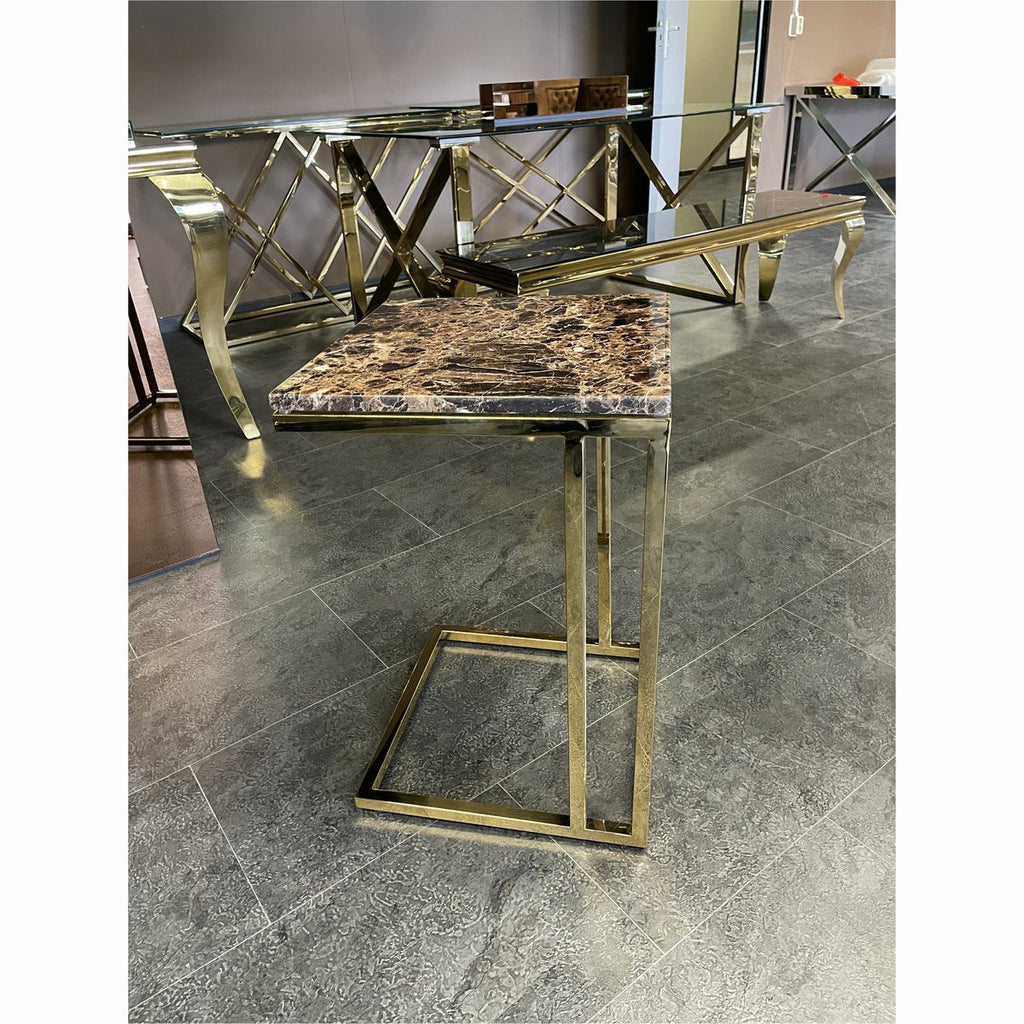 Bijzettafel Gold Marble