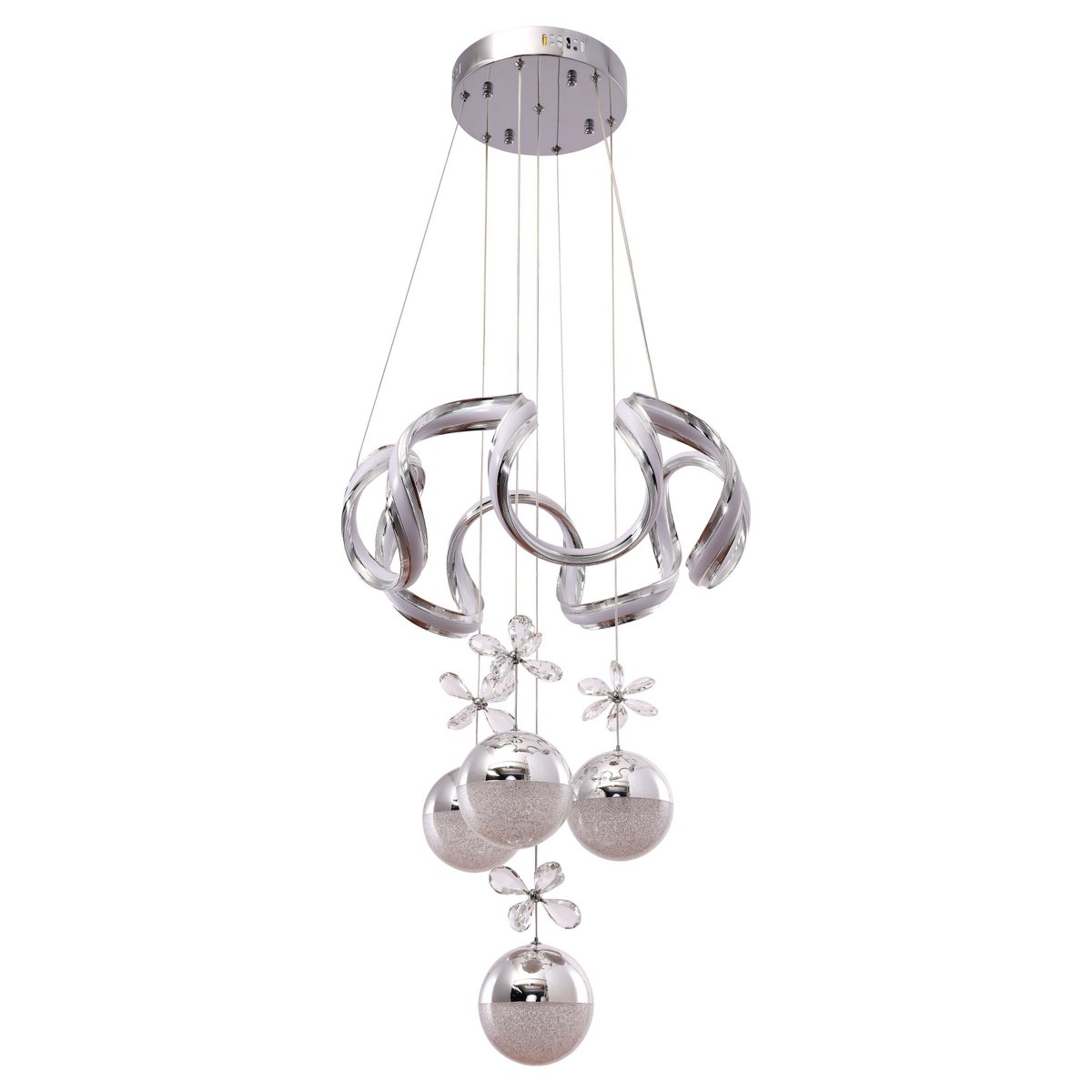Hanglamp Clove Chrome | 50cm
