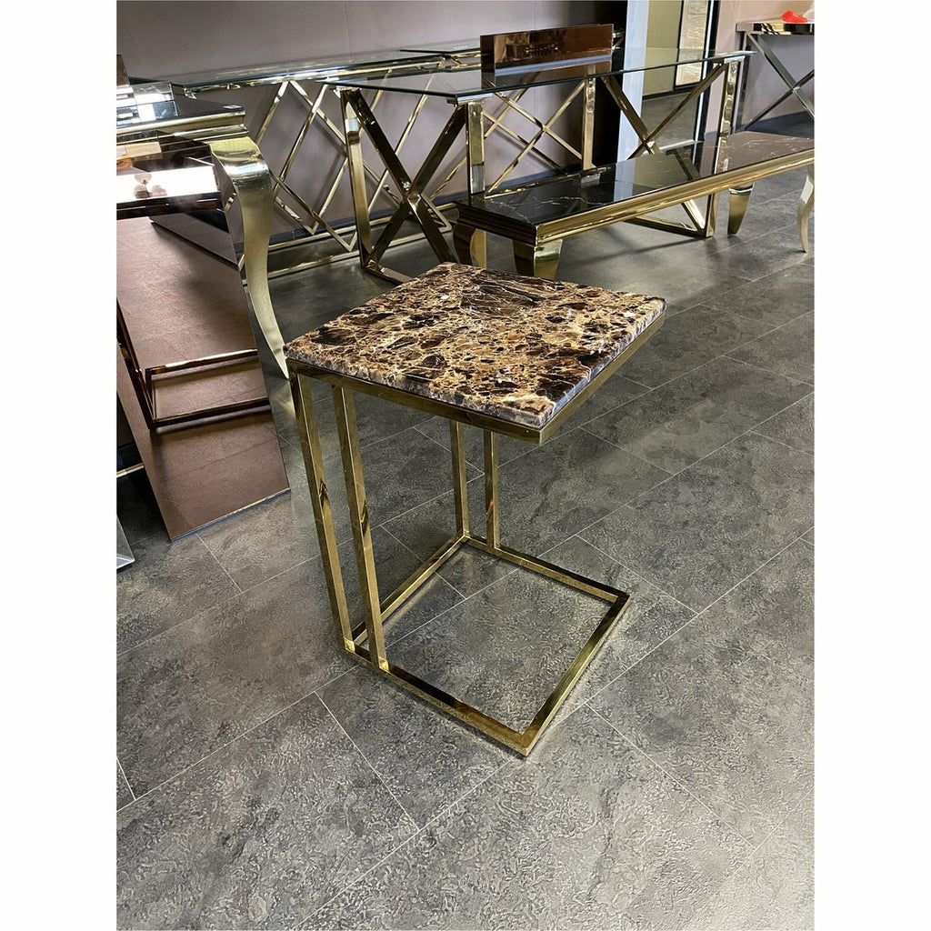Bijzettafel Gold Marble