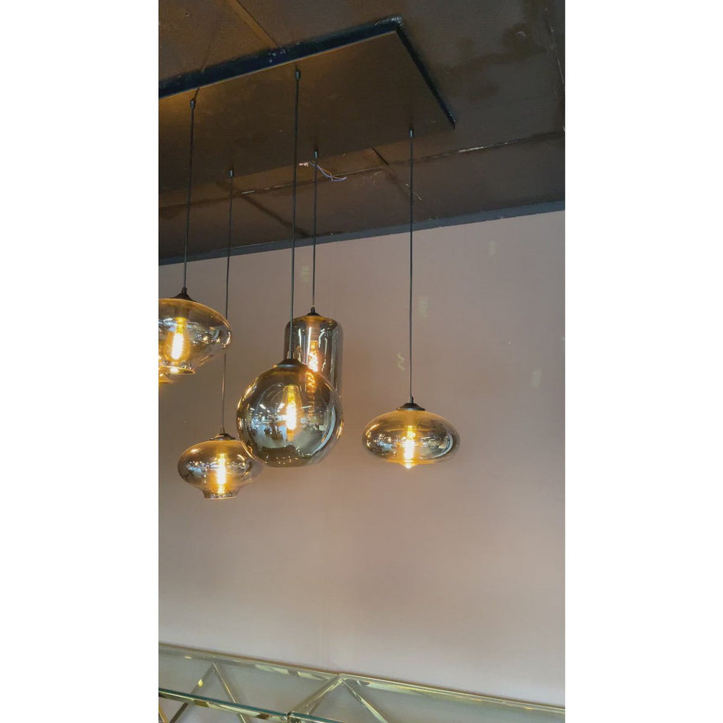 Ava Hanglamp Smoke Glas 7-Licht