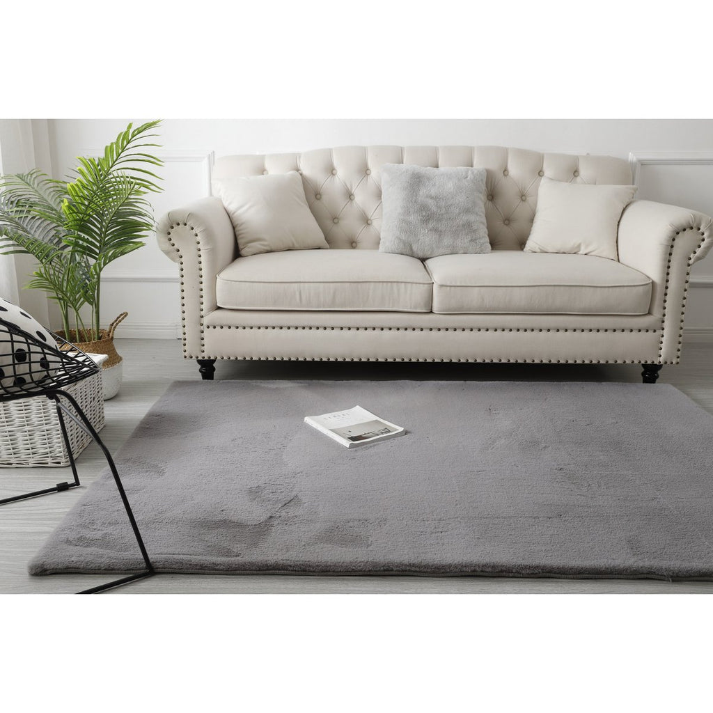 Fluffy Vloerkleed Grey 80x150CM